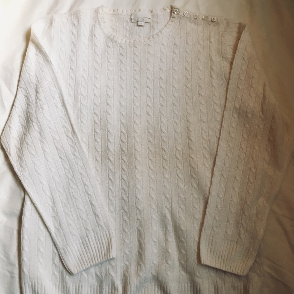 J. Crew Italian Cashmere Cable Knit Sweater